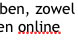 online onderstreept
